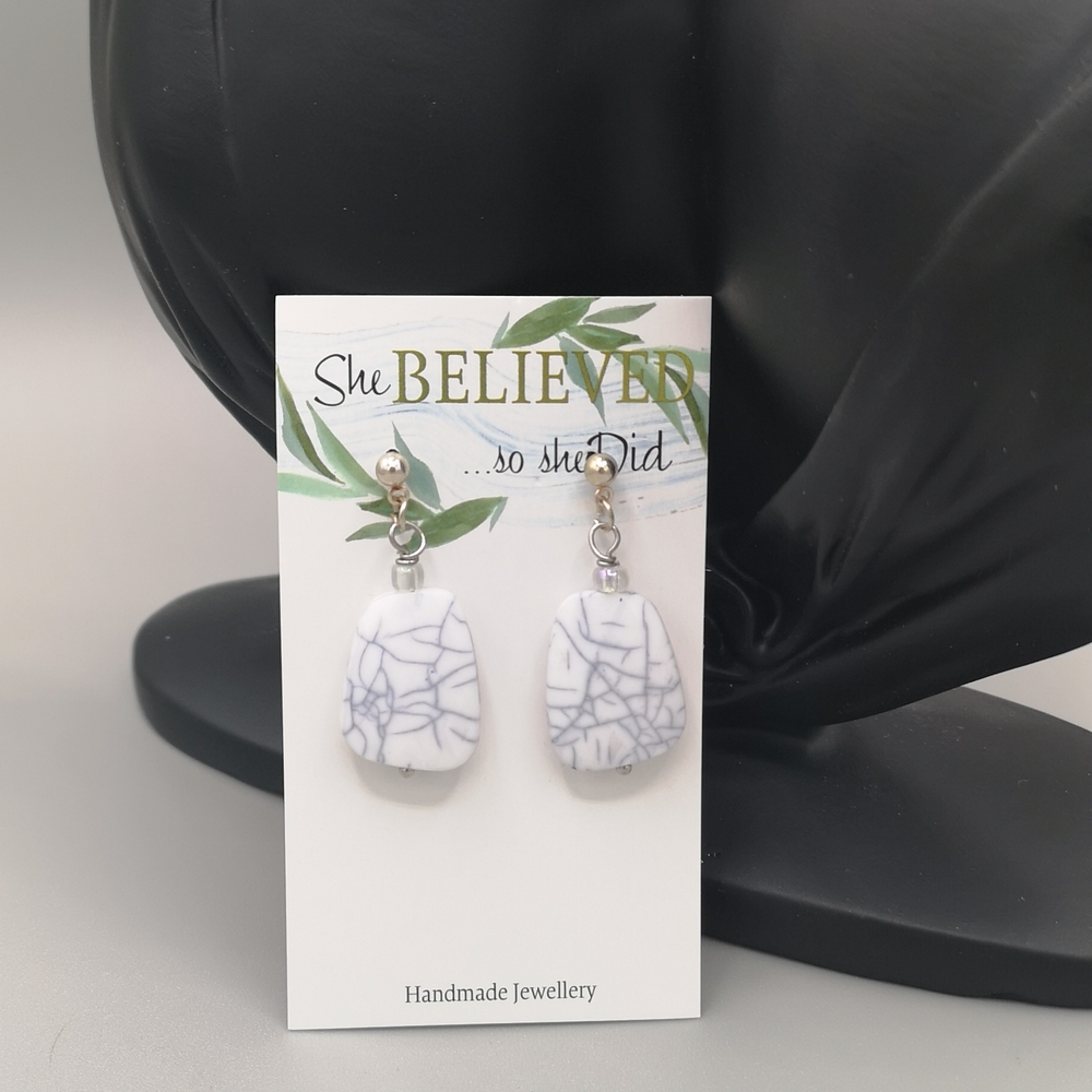 *FREE ADD- ONFaux Marble Stone Earrings